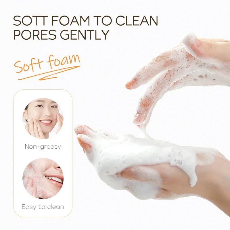 Picture of LAIKOU Deep Cleansing & Brightening Vitamin C Niacinamide Essence Cleasing Mousse Face Wash- 120ml(Vitamin C)