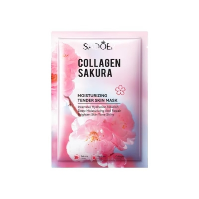 Picture of SADOER Collagen Sakura Moisturizing Tender Skin Face Sheet Mask- 25g(COLLAGEN)