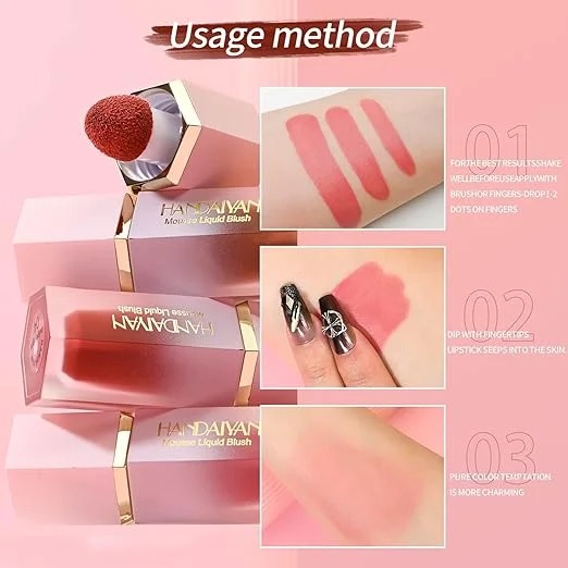Picture of HANDAIYAN Mousse Liquid Blush with Fine Glitter- #5 Mystery(5)