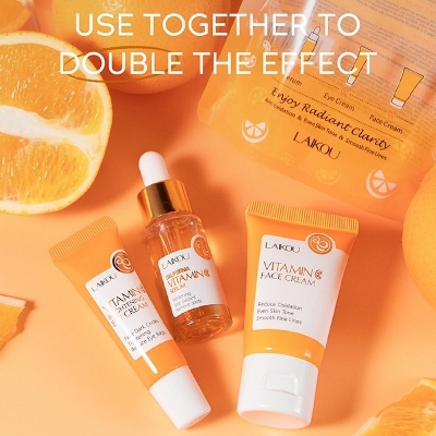 Picture of LAIKOU Vitamin C Skin Care 3 Pcs Set- 62ml(Vitamin C)