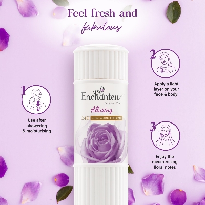 Picture of Enchanteur Perfumed Alluring Long Lasting Fragrance Telcum Powder- 250g(Alluring)