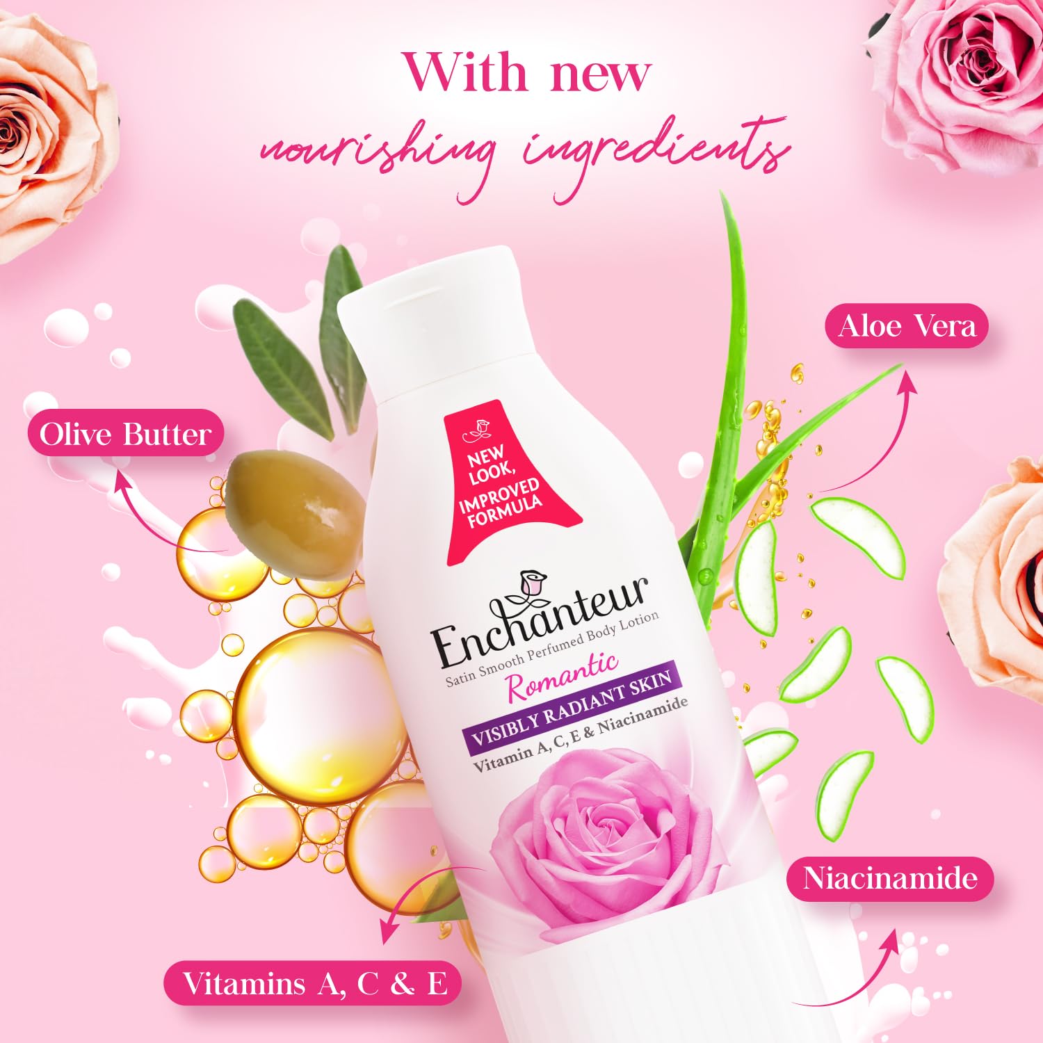 Picture of Enchanteur Satin Smooth Perfumed Romantic Lotion- 250ml(Romantic)