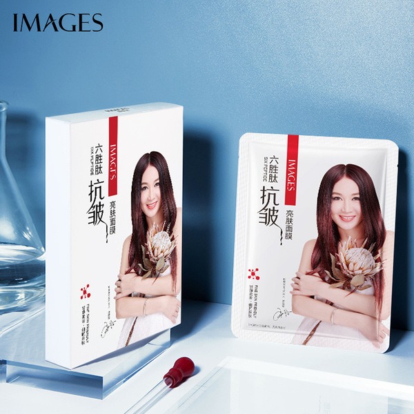Picture of IMAGES Six Peptide Moisturizing Smooth Skin Face Sheet Mask- 5 pcs/Box(5 Pcs/Box)