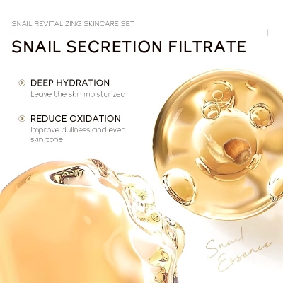 Picture of LAIKOU Snail Revitalizing Sparkling Vaitality Skin Care 3 Pcs Set- 62g(Snail)