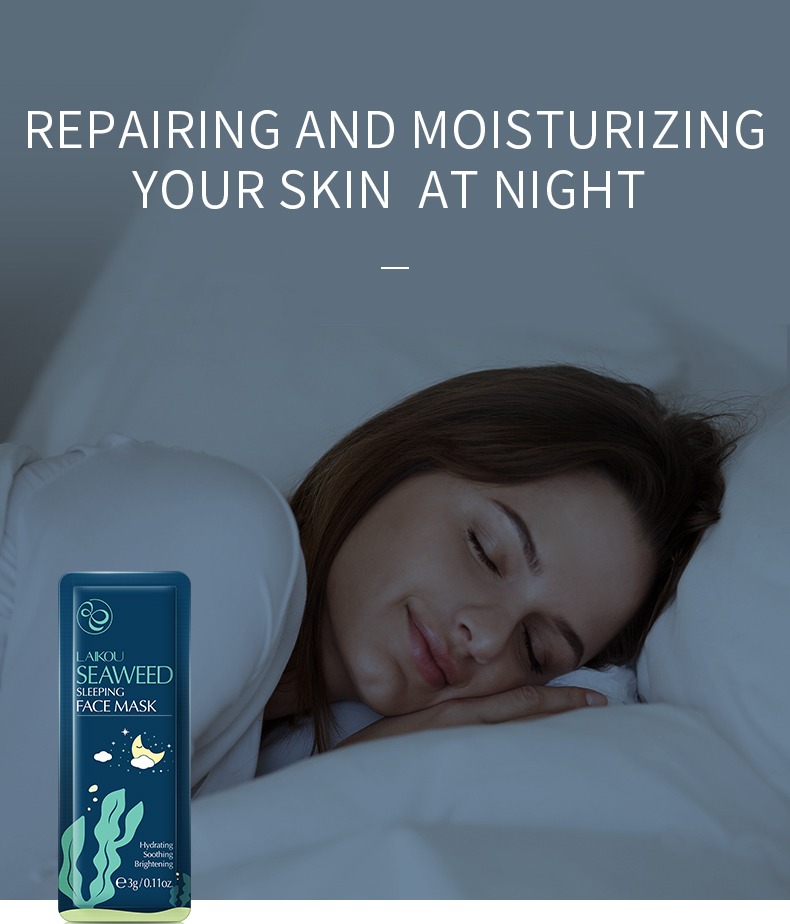 Picture of LAIKOU 5 Pcs/Set Seaweed Hydrating & Soothing Sleeping Mask- 3g/Each(Seaweed)