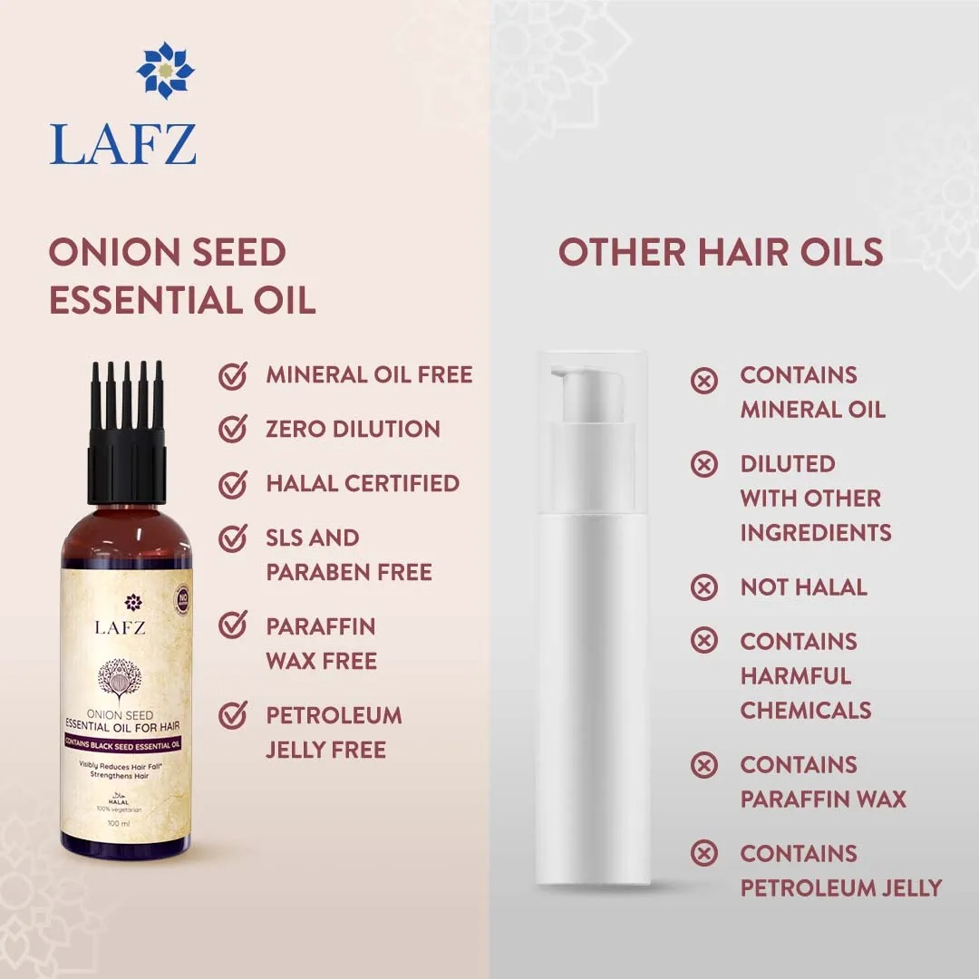 Picture of LAFZ Onion Seed Essential Hair Oil- 100ml(Onion Seed)
