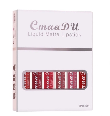 Picture of CmaaDu 6pcs/set Matte Velvet Non-Stick Cup Waterproof Liquid Long Lasting Lipstick - Lipstick Set(6)
