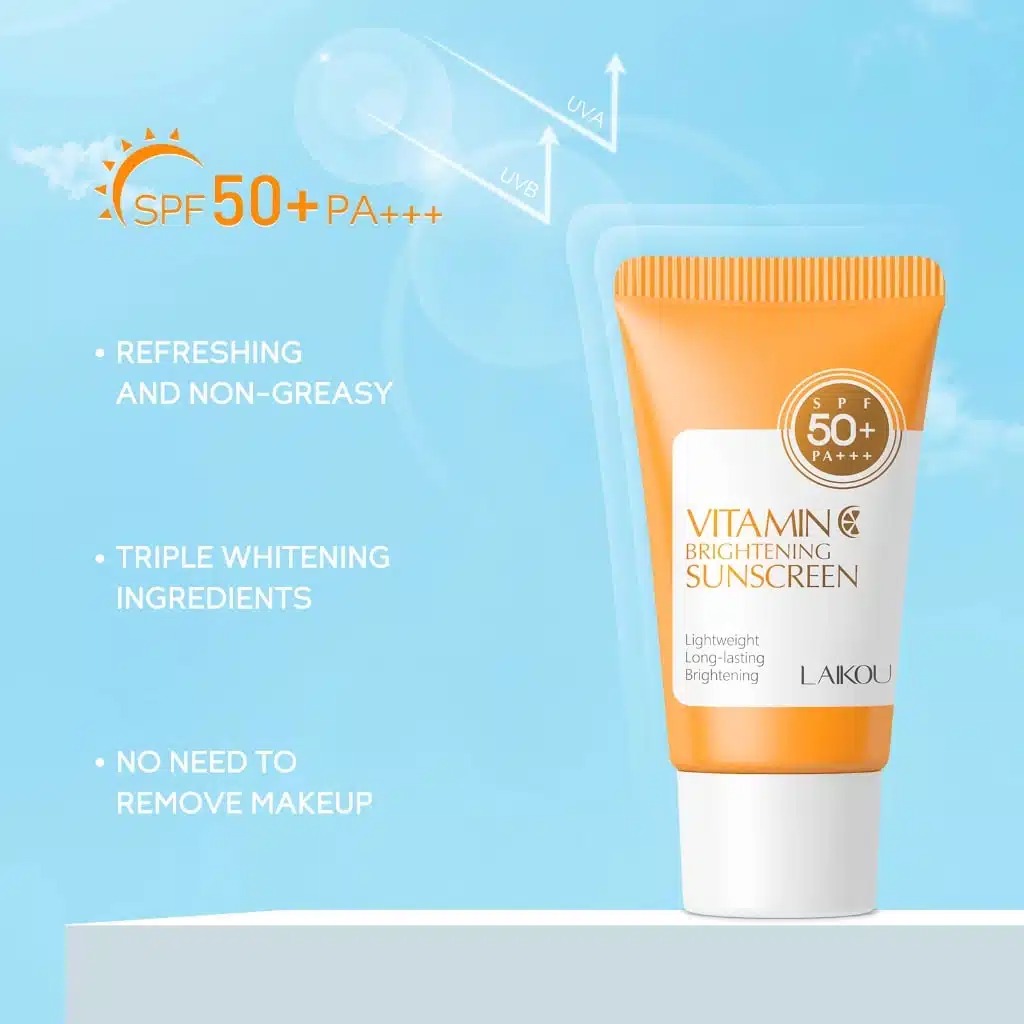 Picture of LAIKOU Vitamin C SPF 50+ PA+++ Waterproof Sunscreen- 30g(Vitamin C)