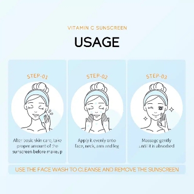 Picture of LAIKOU Vitamin C SPF 50+ PA+++ Waterproof Sunscreen- 30g(Vitamin C)