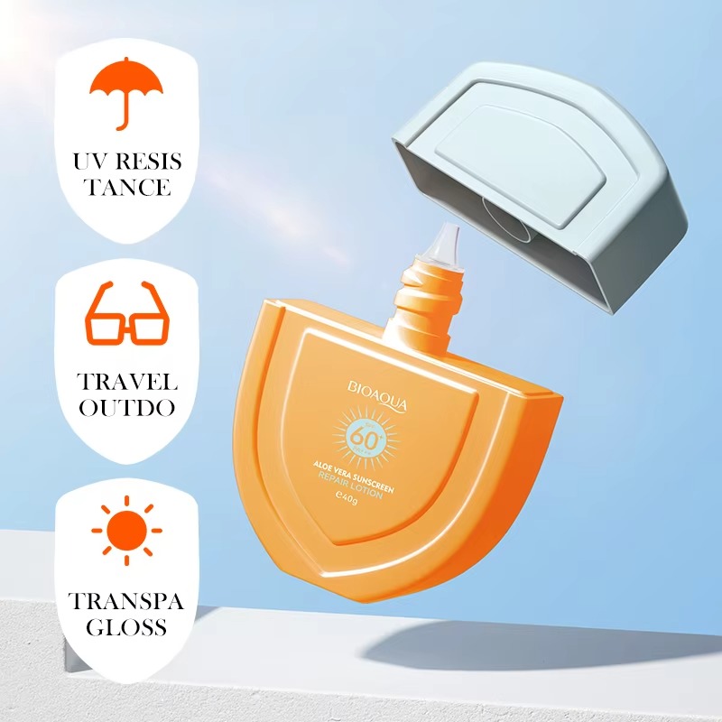 Picture of Bioaqua Aloe Vera SPF 60+ PA+++ UV Defense Sunscreen Repair Lotion- 40g(Aloe Vera)
