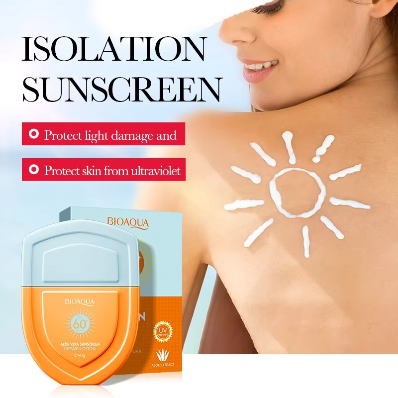 Picture of Bioaqua Aloe Vera SPF 60+ PA+++ UV Defense Sunscreen Repair Lotion- 40g(Aloe Vera)
