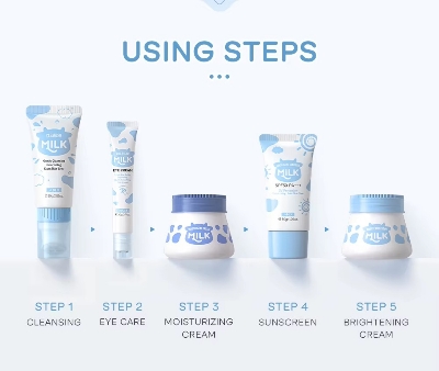 Picture of LAIKOU Milk Extracted 5 Pcs/Combo Skin Care Set- 260g(Milk)