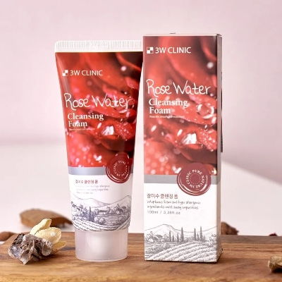 Picture of 3W Clinic Rose Water Cleansing Foam- 100ml(Rose Water)