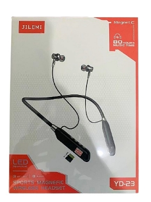 Picture of JILEMI  YD-23 Neckband  ,display 80 Hours Music Time wireless Bluetooth 5.0  headset neckband earphones sport magnetic headset in ear earbuds stereo headphones with mic for driving running headset(Black)