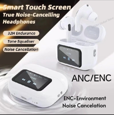 Picture of JUYUPU  A9Pro Earbuds_Airpods pro_ANC+ENC Touch Screen Display  TWS Earbuds - White_tws_earbuds,airpods(White)