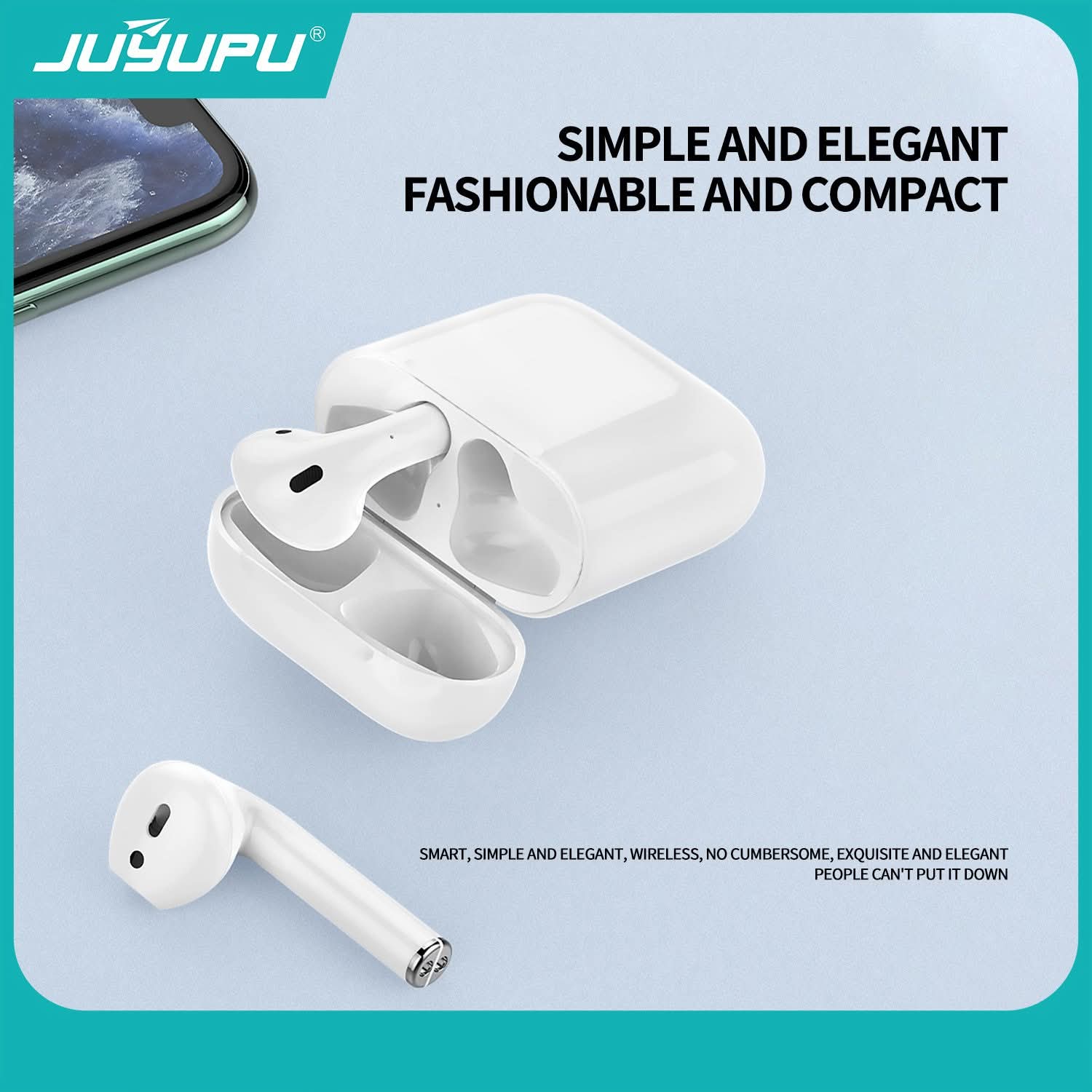 Picture of JUYUPU  M1 Earbuds_Airpods wireless TWS Earbuds - White_tws_earbuds,airpods(White)