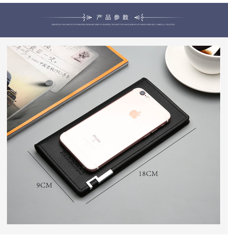 Picture of Long Purse Pu Leather Wallet For Men High Quality Wallets For Male - Wallet