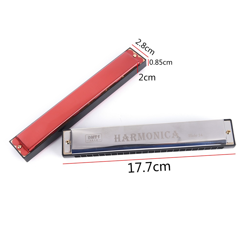 Picture of 24 Hole Harmonica Key of C Mouth Metal Organ for Beginners