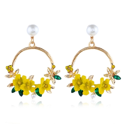 Picture of Fresh Flower pearl shaped trendy earring set for women's fashion - Kaner Dul - Kaner Dul