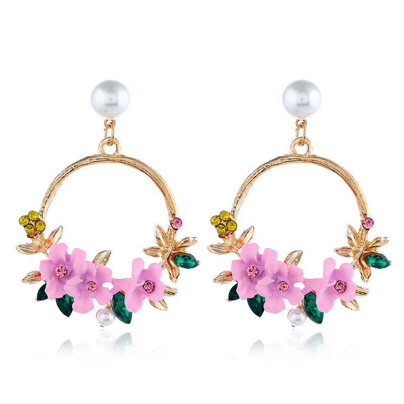 Picture of Fresh Flower pearl shaped trendy earring set for women's fashion - Kaner Dul - Kaner Dul
