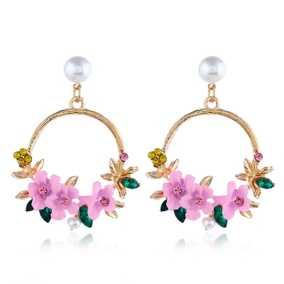 Picture of Fresh Flower pearl shaped trendy earring set for women's fashion - Kaner Dul - Kaner Dul