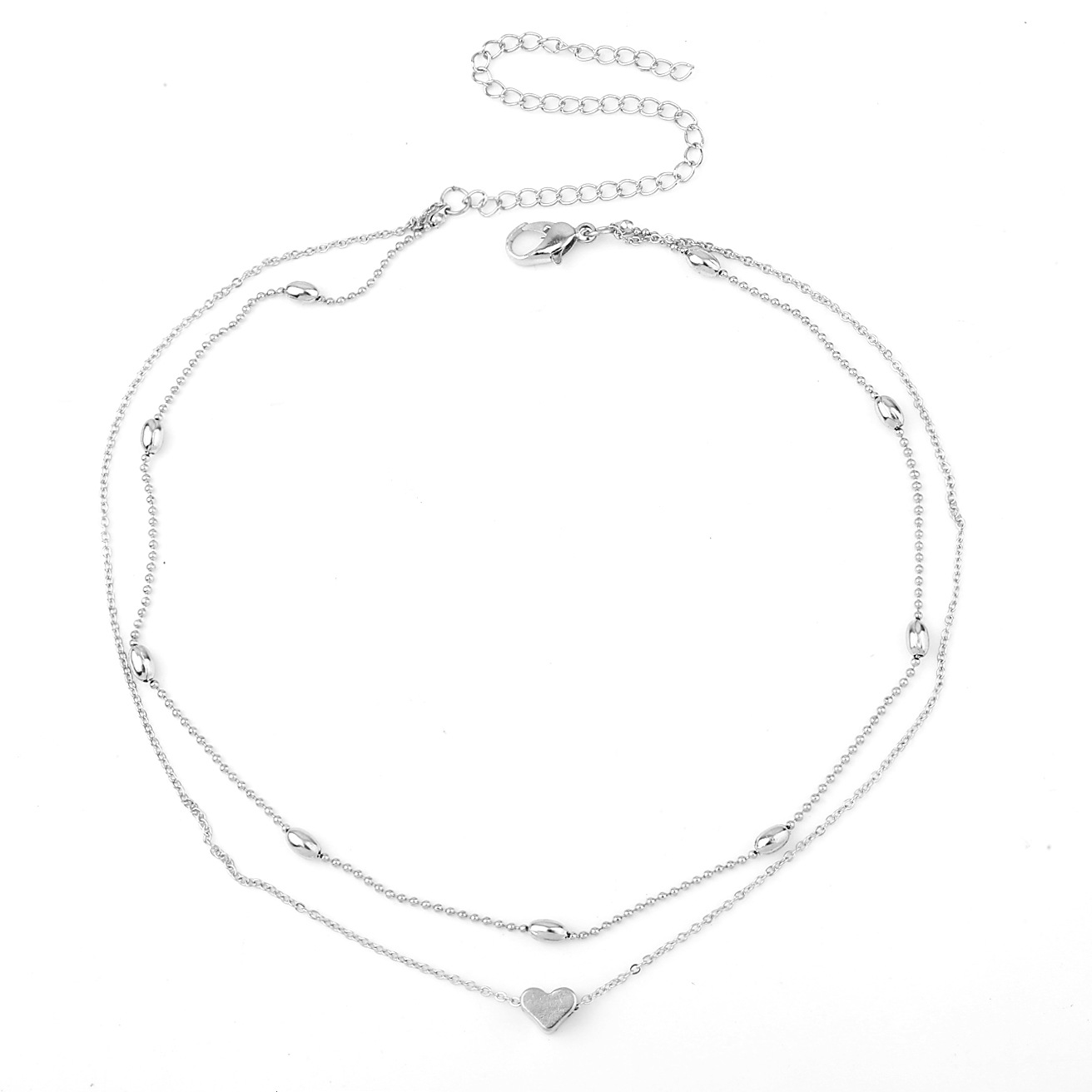 Picture of Copper peach heart multi-layer simple necklace for women fashion