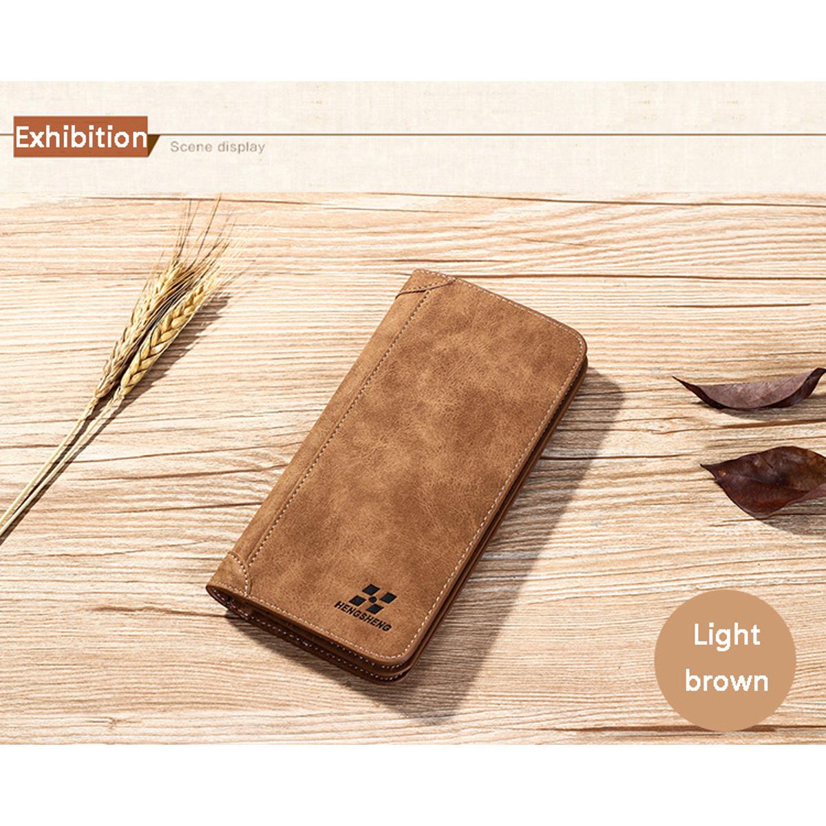 Picture of Hengsheng Long Men'S Wallet Retro Casual Brand Wallet Korean Clutch Large Capacity Frosted Card Holder Mobile Holder Men'S Long Wallet - Wallet For Men