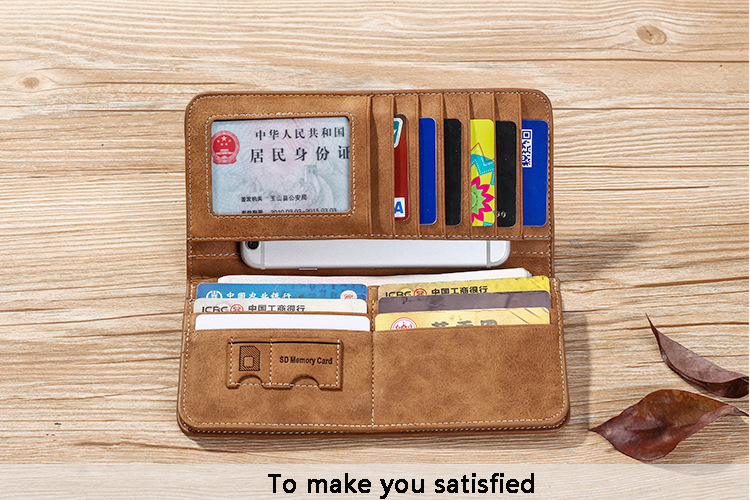 Picture of Hengsheng Long Men'S Wallet Retro Casual Brand Wallet Korean Clutch Large Capacity Frosted Card Holder Mobile Holder Men'S Long Wallet - Wallet For Men