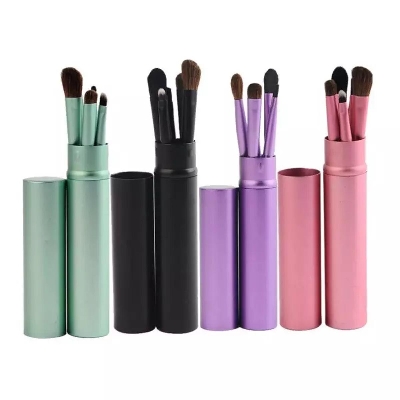 Picture of Bioaqua 5Piecesset Portable Eye Makeup Brushes Set Eyeliner Eyeshadow Blending Brush+Round Tube