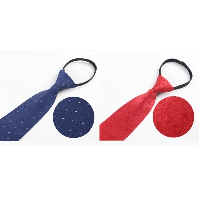 Picture of Men's Business Lazy polyester zipper neckties zip neck ties for men- One Piece