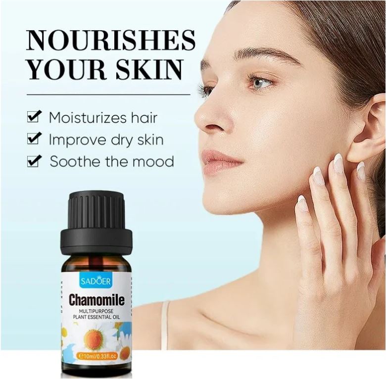 Picture of SADOER Rosemary Bergamot lavender Rose Chamomile Multipurpose Plant Face & Body Essential Oil- 10ml