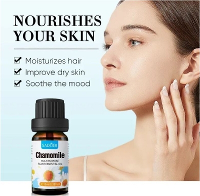 Picture of SADOER Rosemary Bergamot lavender Rose Chamomile Multipurpose Plant Face & Body Essential Oil- 10ml