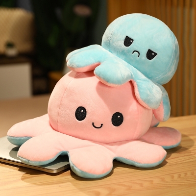Picture of 1 Piece Cute Octopas Double Colour Flip baby Cotton Soft Doll- 20cm