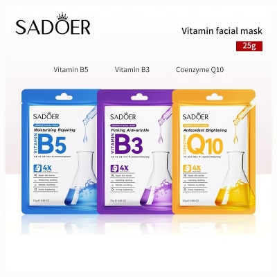Picture of SADOER Vitamin B5 Coenzyme Q10 Moisturizing & Anti-Oxidant Facial Sheet Mask- 25g