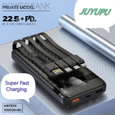 Picture of Power Bank JUYUPU_M819DX  22.5W+PD Digital display Super Fast Charging 10000mAh  Power Bank Compact Portable Fast Charging External Battery Charger 10000 mAh Powerbank  100% Authentic_Orginal_powerbank_fastcharging