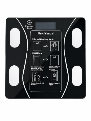 Picture of Grameen Rocket Bluetooth Smart Body Fat Scale – Digital BMI Bathroom Scale with App Connectivity