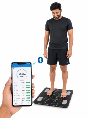 Picture of Grameen Rocket Bluetooth Smart Body Fat Scale – Digital BMI Bathroom Scale with App Connectivity