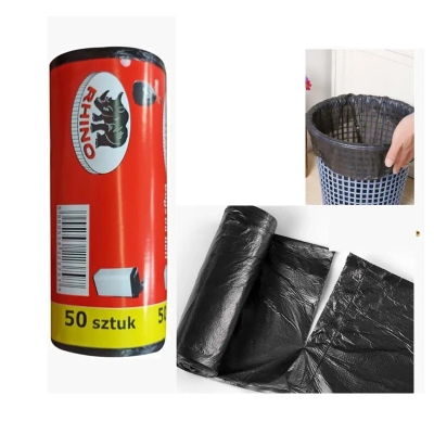 Picture of Garbage bags on roll 50pcs For lite use - Black