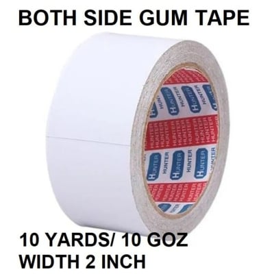 Picture of 3 pcs combo Double Sided Gum Tape/Both Side Tape 2 inch 10 Yards Tape - Clear