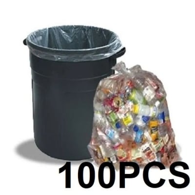 Picture of Transparent (20 X16) 100PCS Trash Bag / Poly Bag / Garbage Bag / Moyla Felar Bag / Polibag - Clear