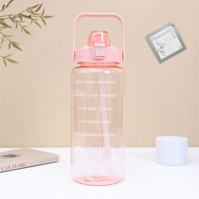 Picture of Transparent Motivational Water bottle 2 L - Clear