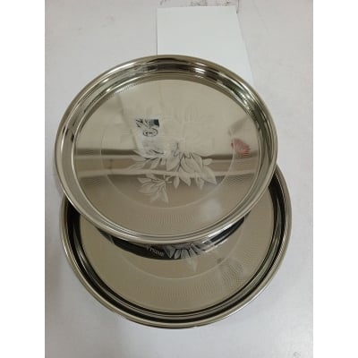 Picture of 26cm Stainless Steel High Quality Plate for Kitchen - Silver
