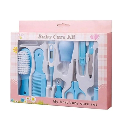Picture of Baby Care Set, Baby Care Tools & Essentials 10 Piece Portable Baby Health Care Set Nail Care Kit for Newborn - Blue