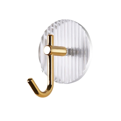 Picture of 1pcs Acrylic Luxury Wall Hook Home Decor Strong Adhesive Bathroom Towel Rack No Punching Hanging Coat Hanger Door Back Key Bag Holder - Multicolor