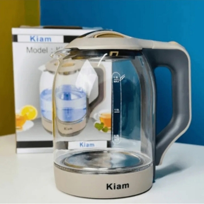 Picture of Kiam Electric Kettle (Glass) BL-002 (1.8Ltr) - Multicolor