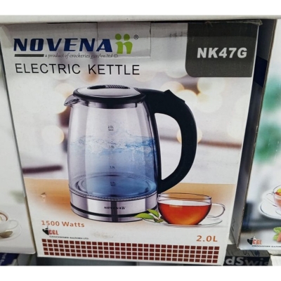 Picture of Novena Electric Glass Kettle (Model: NK-47G) - Multicolor