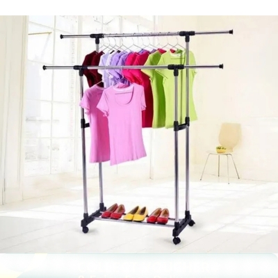 Picture of Folding Double Clothes And Shoe Rack Portable Alna - cloth hanger - Multicolor