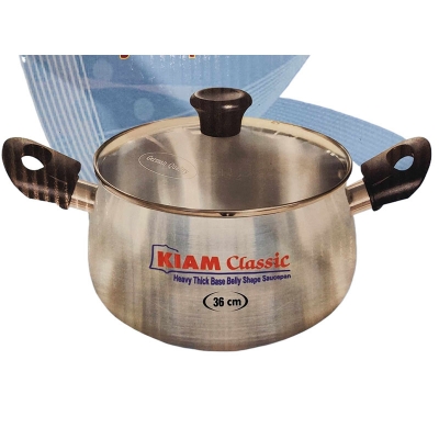 Picture of Belly Shape Saucepan 36 cm - Silver