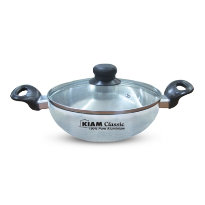 Picture of Alu. Karai with Glass Lid 30 cm - Silver