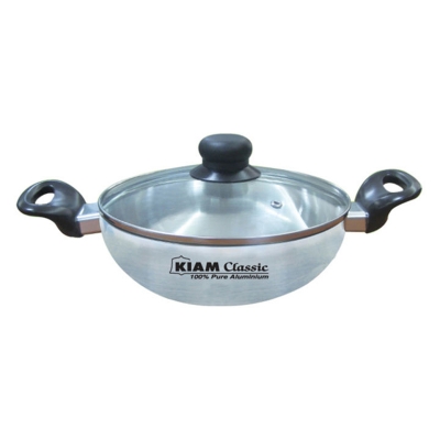 Picture of Alu. Karai with Glass Lid 24 cm - Silver